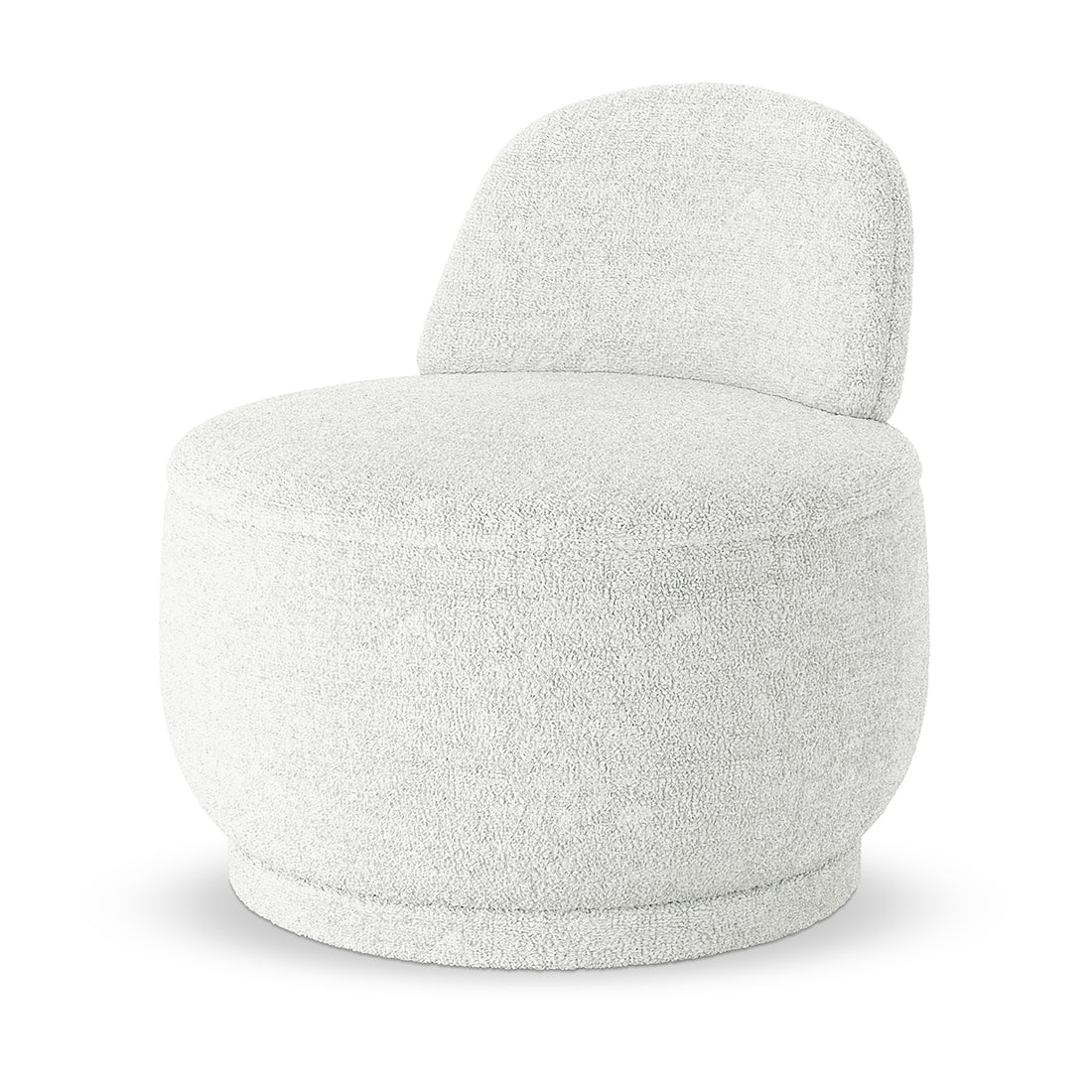 Alaiza Bouclé Accent Chair - Cream White