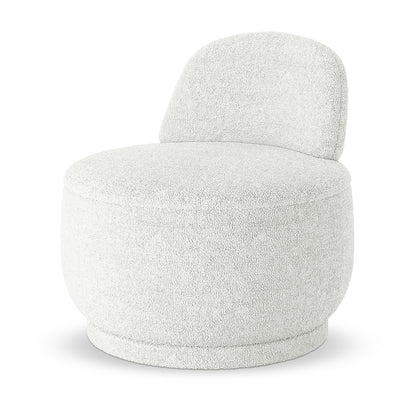 Alaiza Bouclé Accent Chair - Cream White