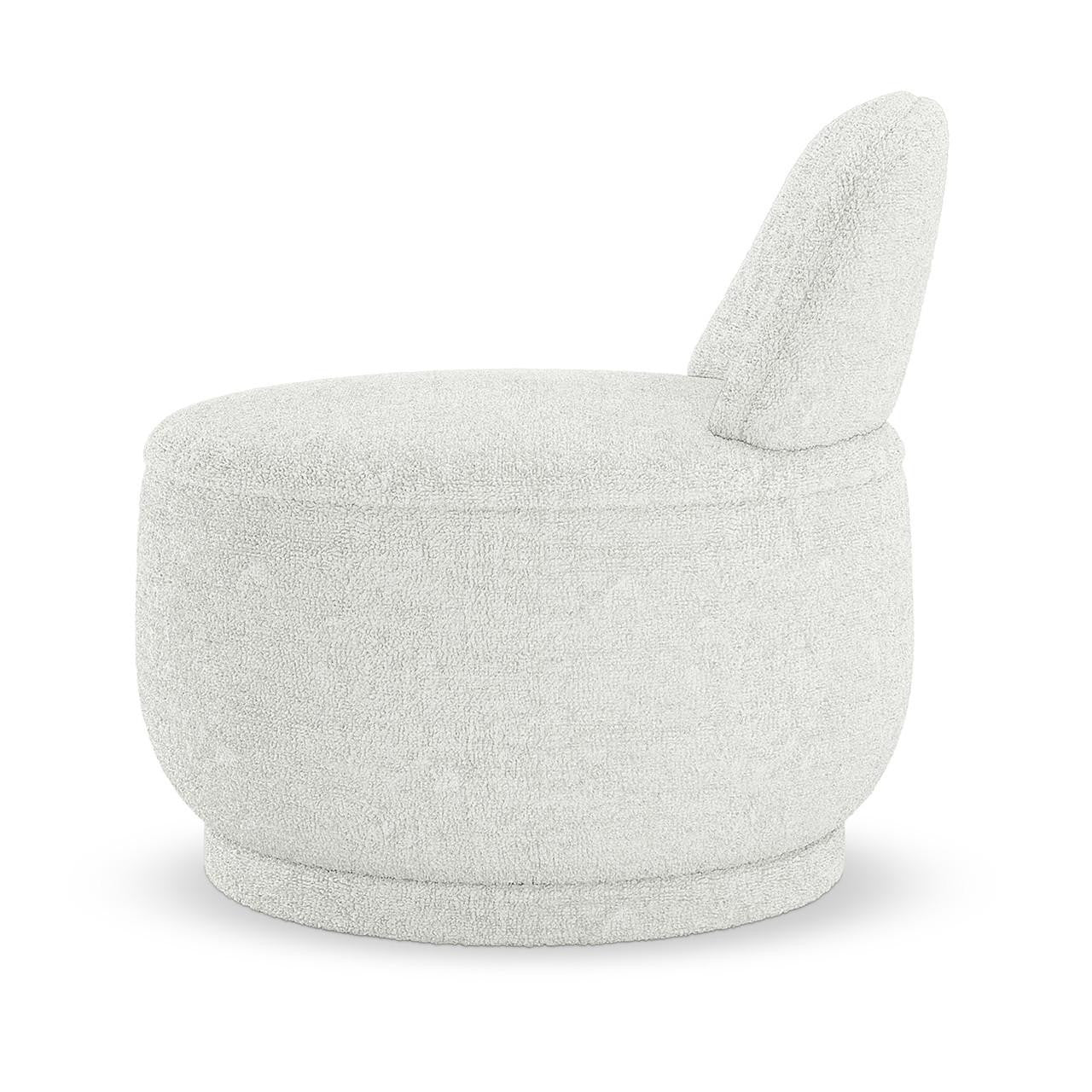 Alaiza Bouclé Accent Chair - Cream White