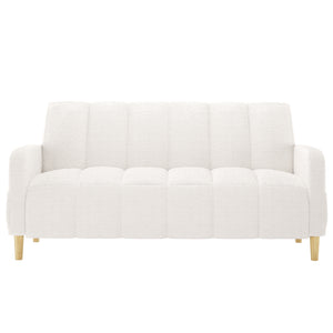 Anica 3 Seater Boucle Sofa Bed in Cream White