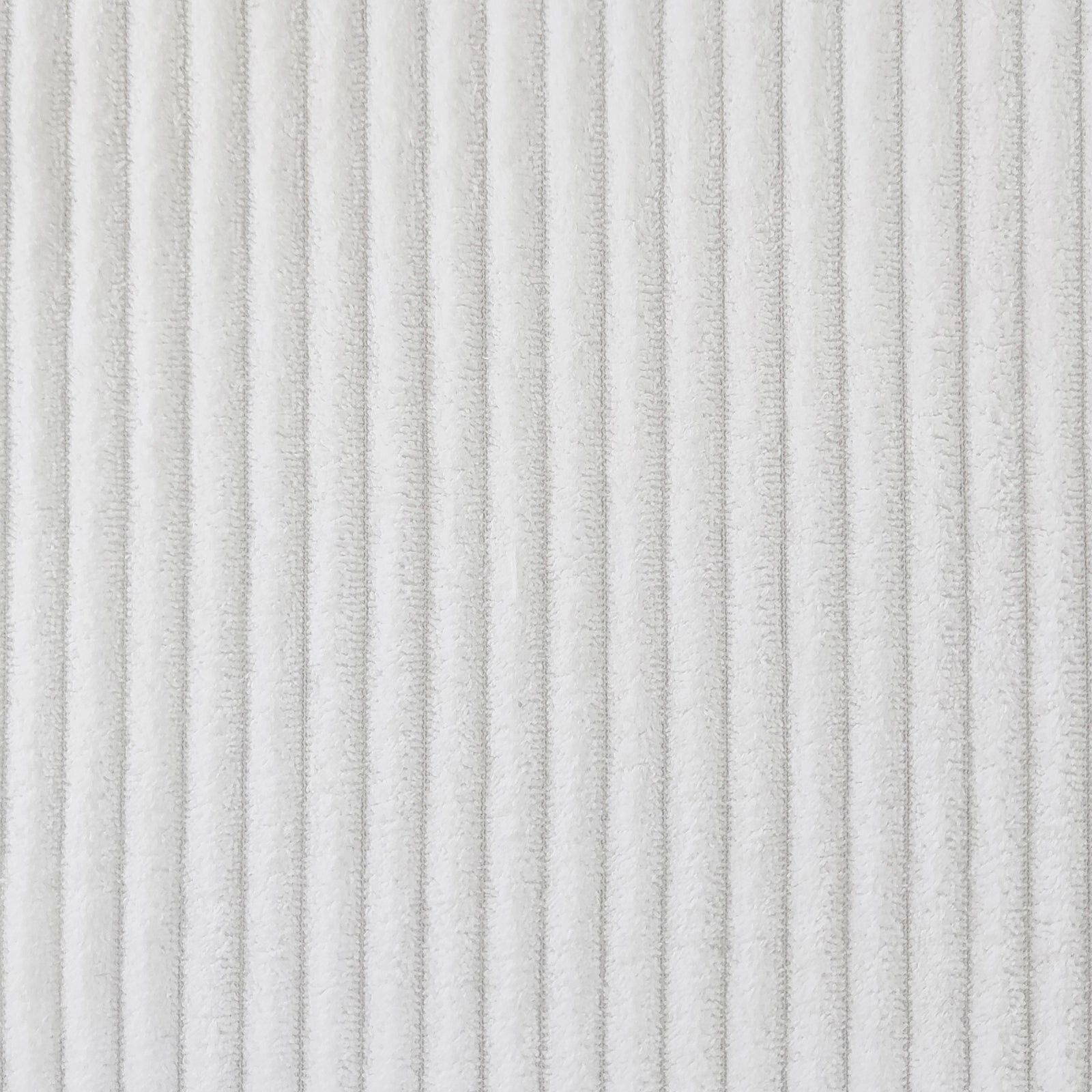 Bengtaz Corduroy Armless Curved Accent Chair - White