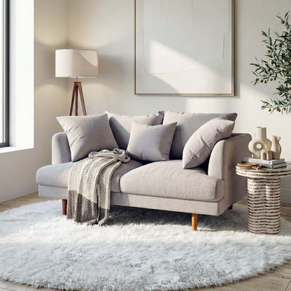 Colton 2-Seater Fabric Sofa in Stone