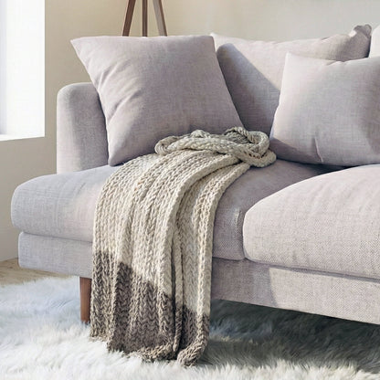 Colton 2-Seater Fabric Sofa in Stone