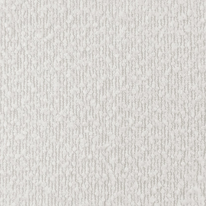 Elzan Bouclé Upholstered Bench in eggshell white, showcasing a textured bouclé surface with a soft, modern design and plush padding, perfect for adding elegance to contemporary spaces.