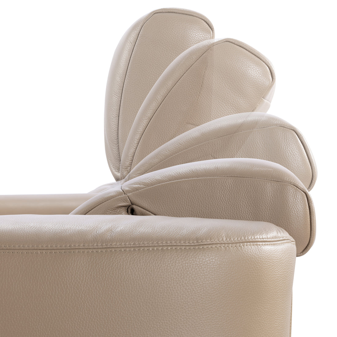 Emily 3 Seater Electric Recliner Sofa in Light Taupe Brown styled in a room setting