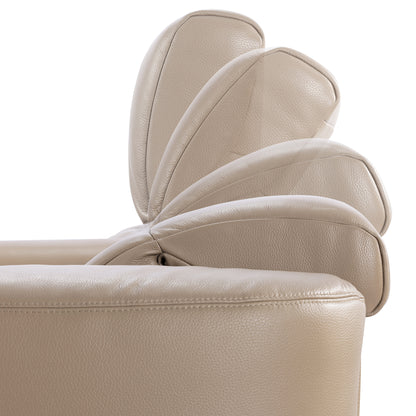 Emily 3 Seater Electric Recliner Sofa in Light Taupe Brown styled in a room setting