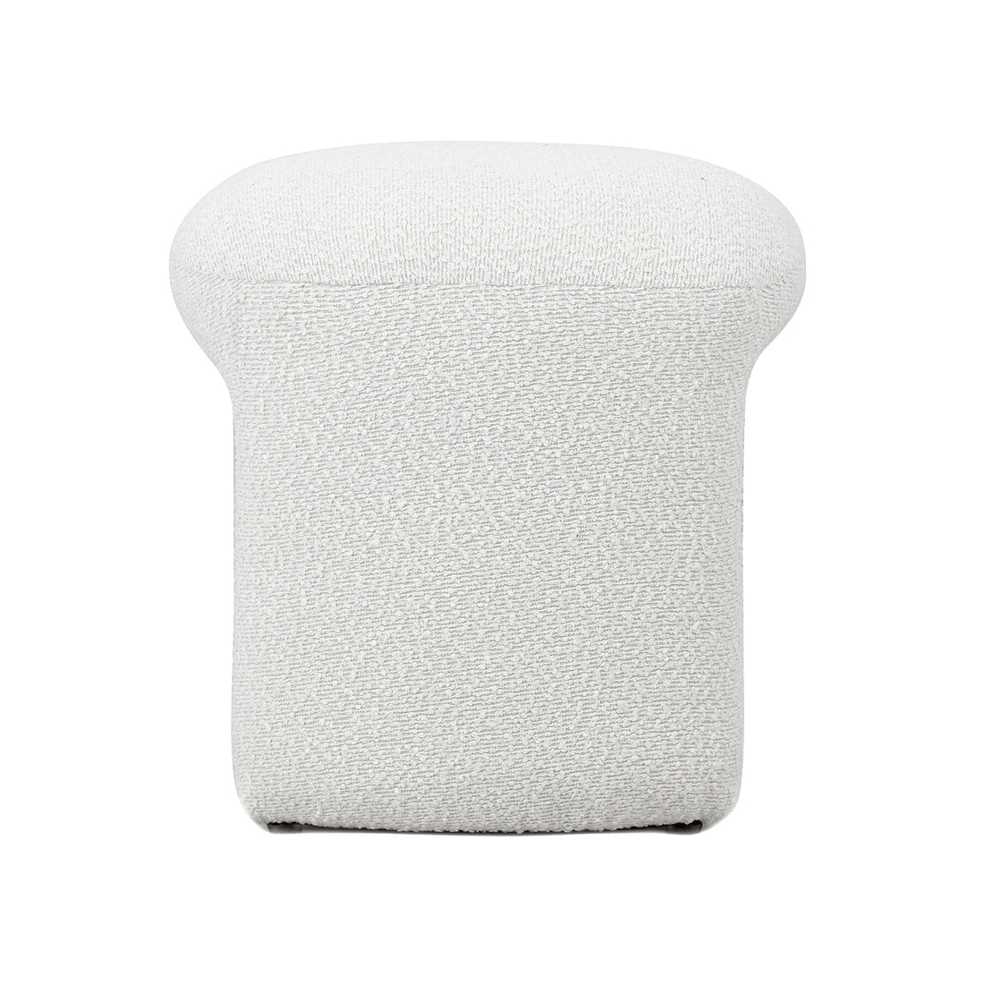 Hirokoz Boucle Ottoman Stool - Eggshell White