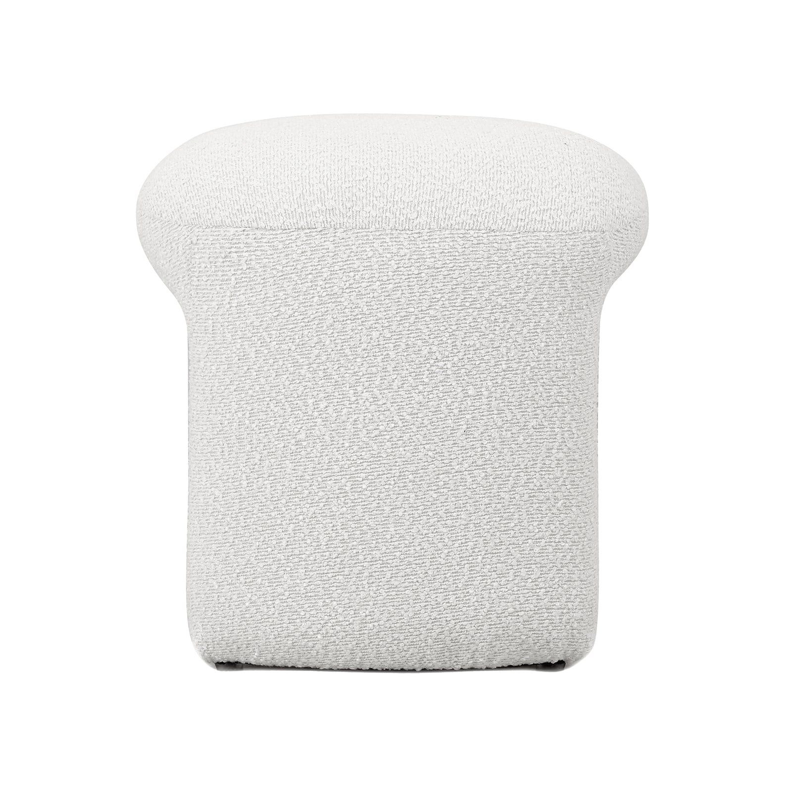 Hirokoz Boucle Ottoman Stool - Eggshell White