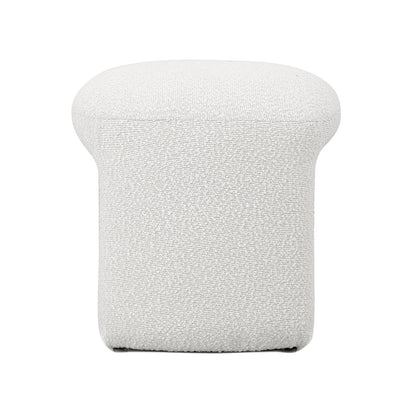 Hirokoz Boucle Ottoman Stool - Eggshell White