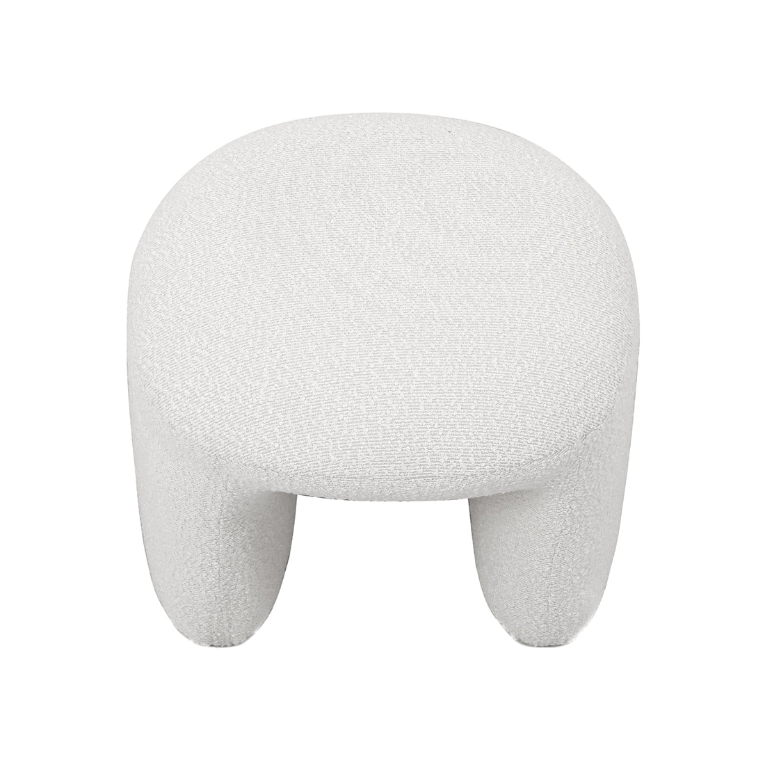 Hirokoz Boucle Ottoman Stool - Eggshell White