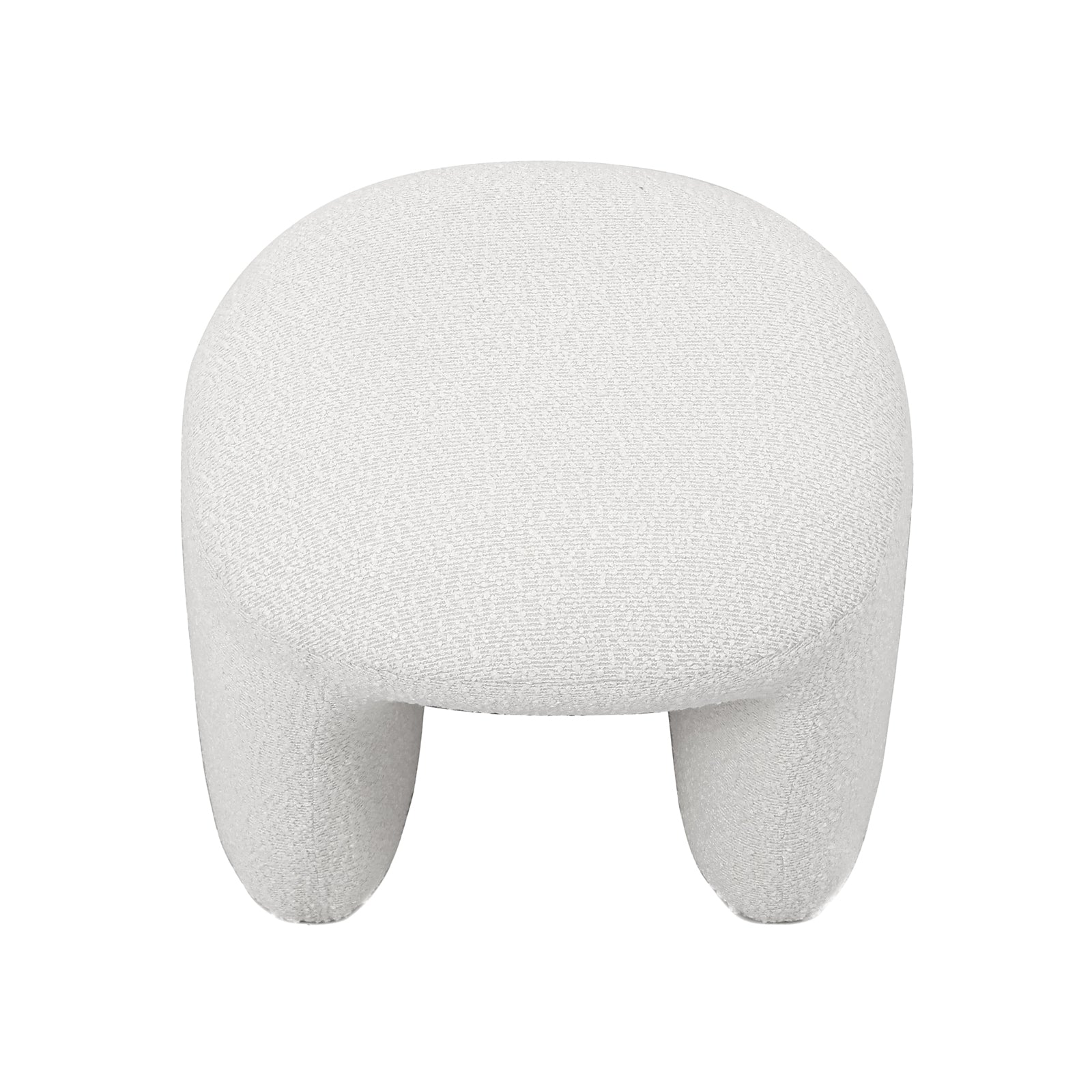 Hirokoz Boucle Ottoman Stool - Eggshell White