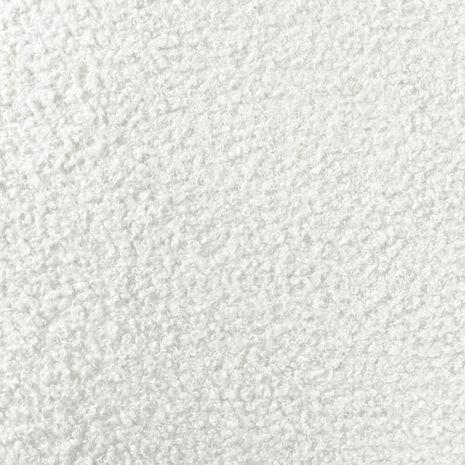 Close-up of the Janelle 191cm Bouclé 3-Seater Curved Sofa in cream white, showcasing its plush texture and elegant curved silhouette, emphasizing its luxurious bouclé upholstery and spacious design.