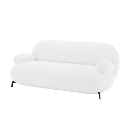 Janie 3 Seater Boucle Sofa - Cream White