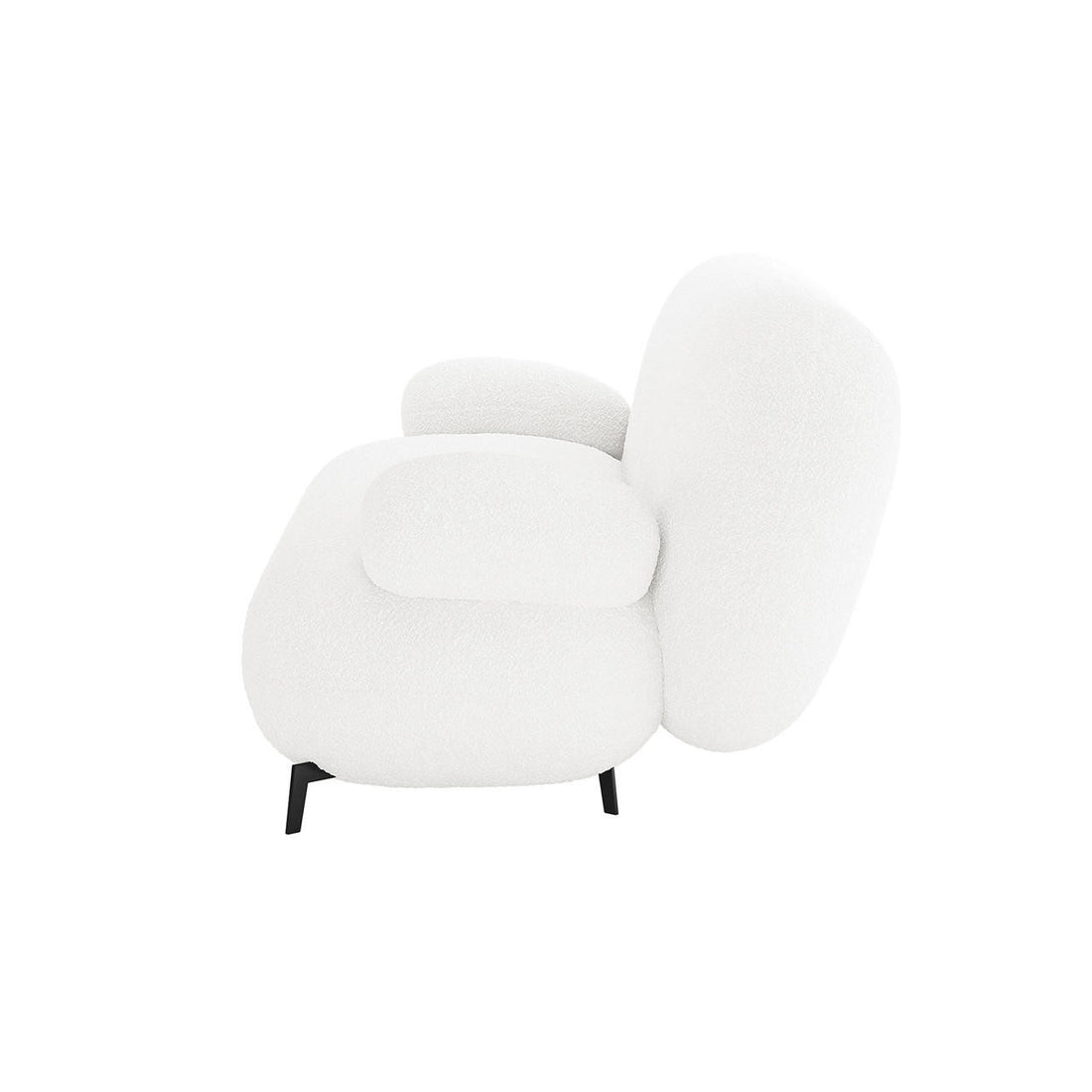 Janie 3 Seater Boucle Sofa - Cream White