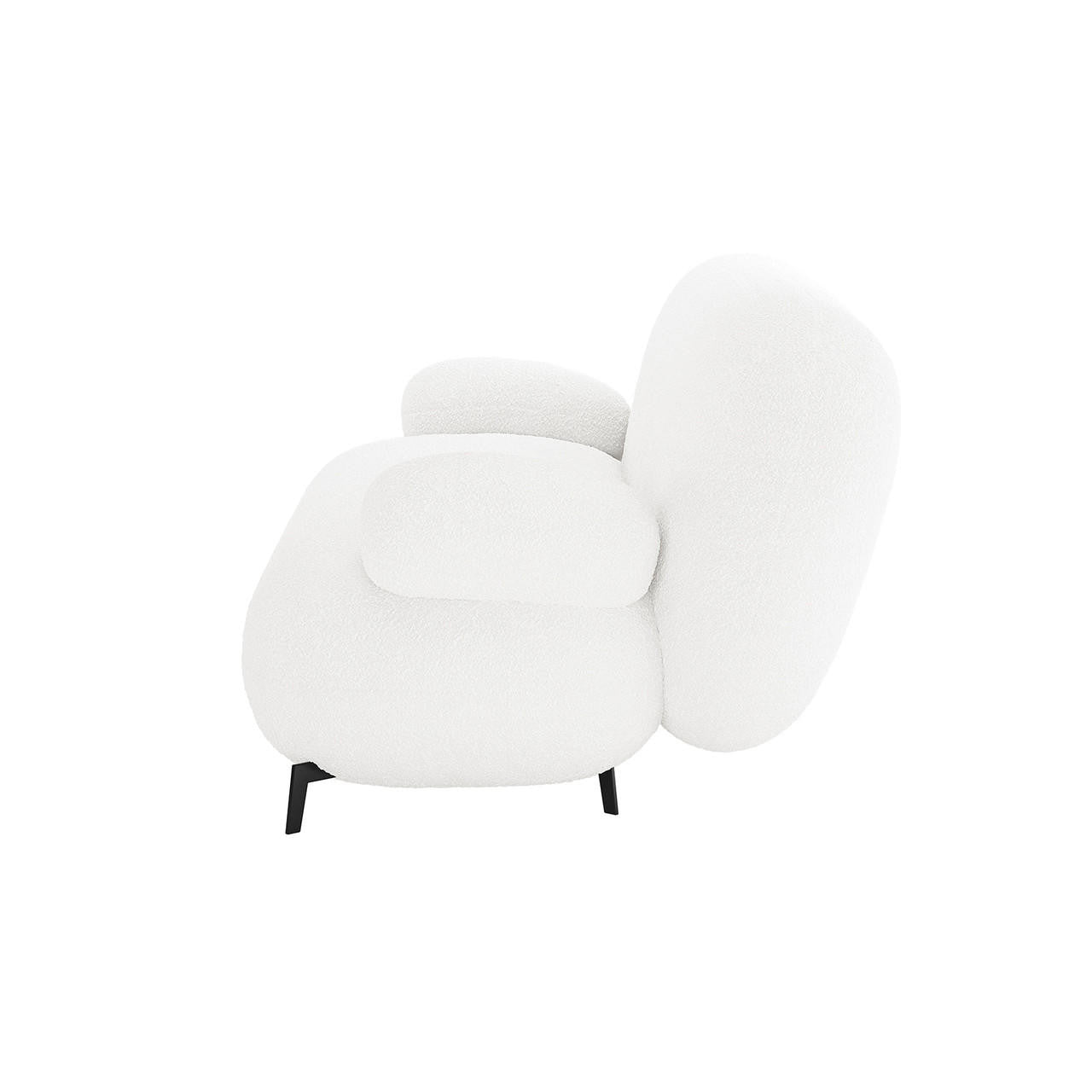 Janie 3 Seater Boucle Sofa - Cream White