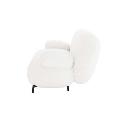 Janie 3 Seater Boucle Sofa - Cream White