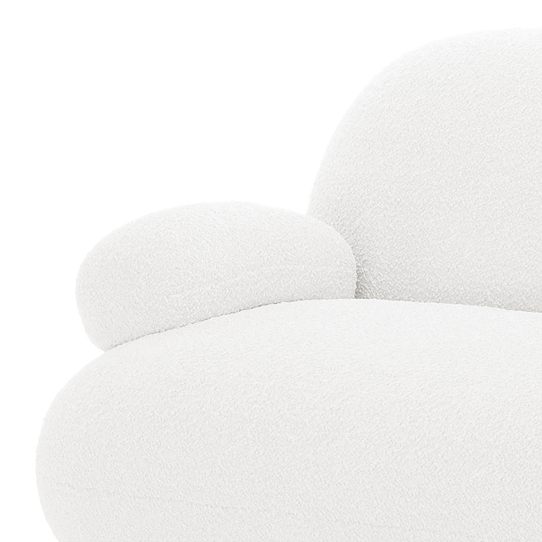 Janie 3 Seater Boucle Sofa - Cream White