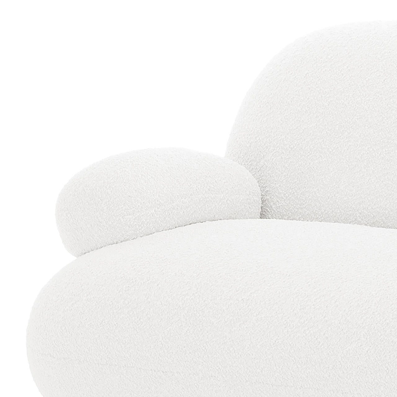 Janie 3 Seater Boucle Sofa - Cream White