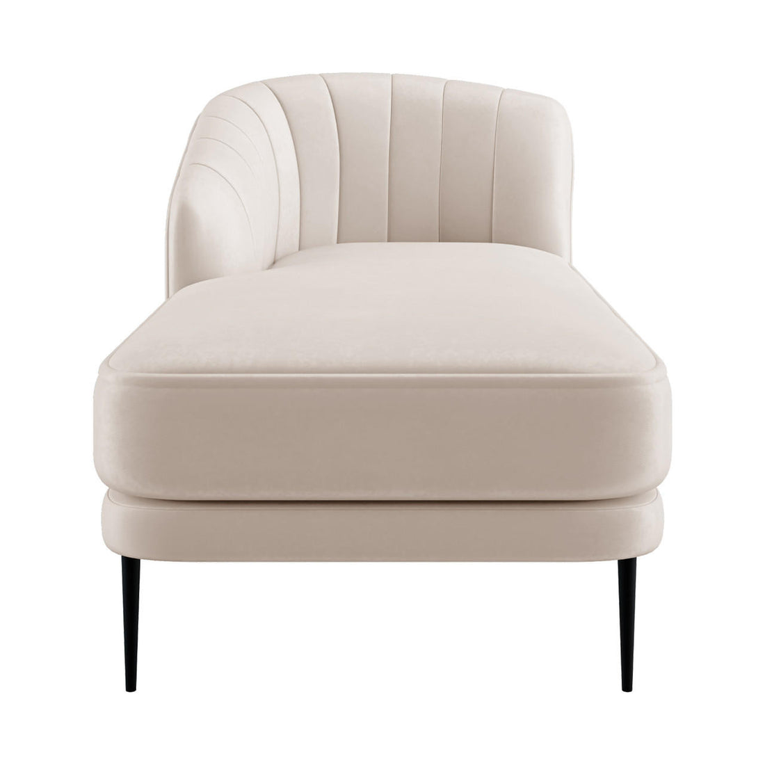 Kaj Velvet Daybed - Left Armrest - Cream