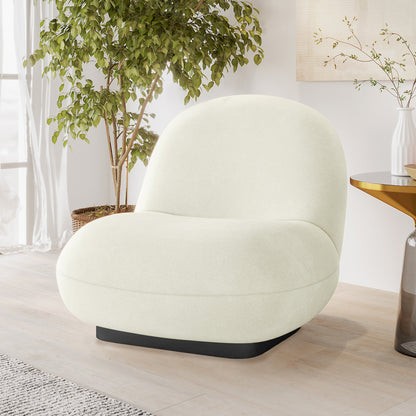 Kalie Swivel Velvet Accent Chair - Cream