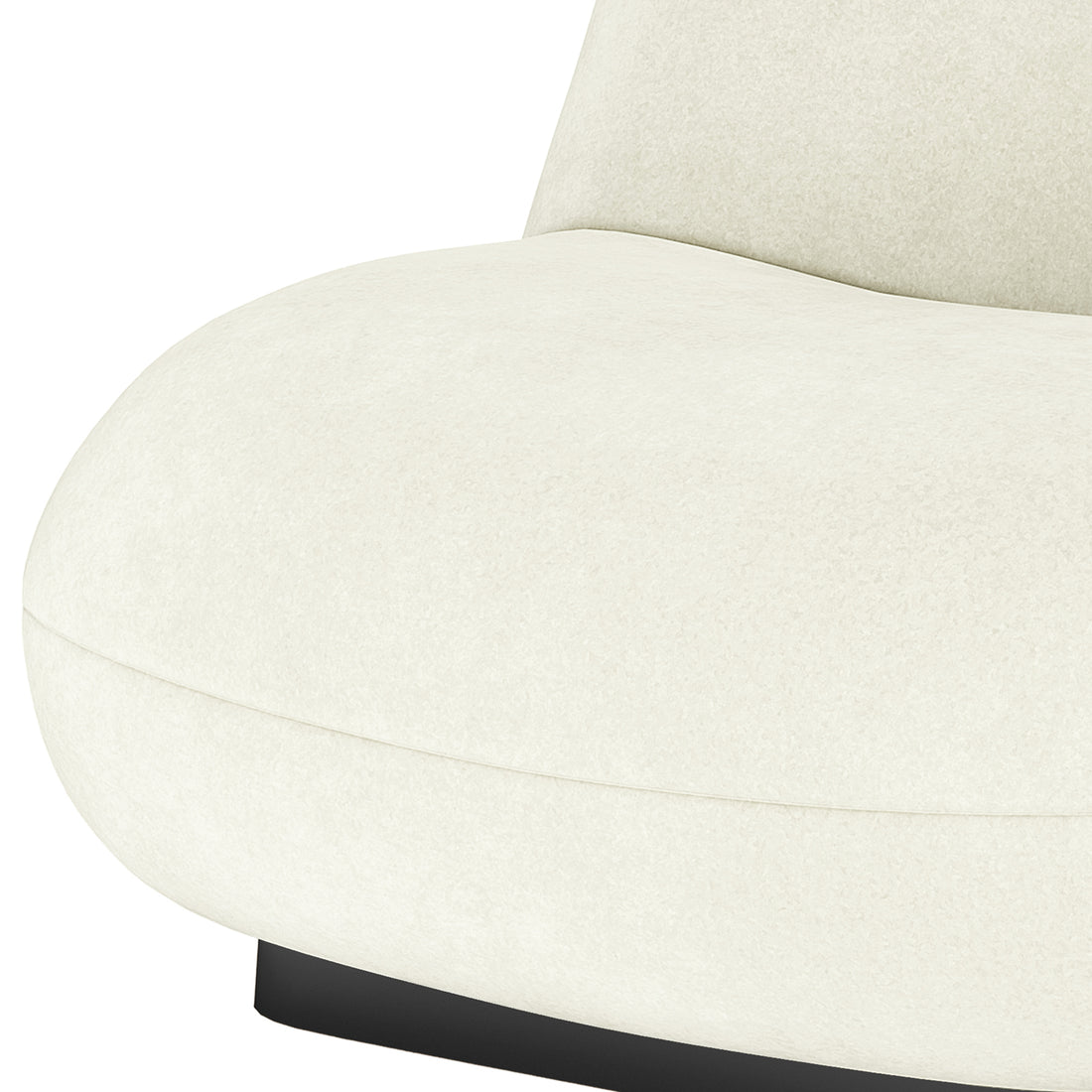Kalie Swivel Velvet Accent Chair - Cream