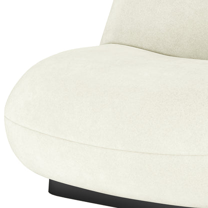 Kalie Swivel Velvet Accent Chair - Cream