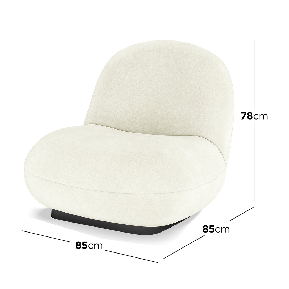 Kalie Swivel Velvet Accent Chair - Cream