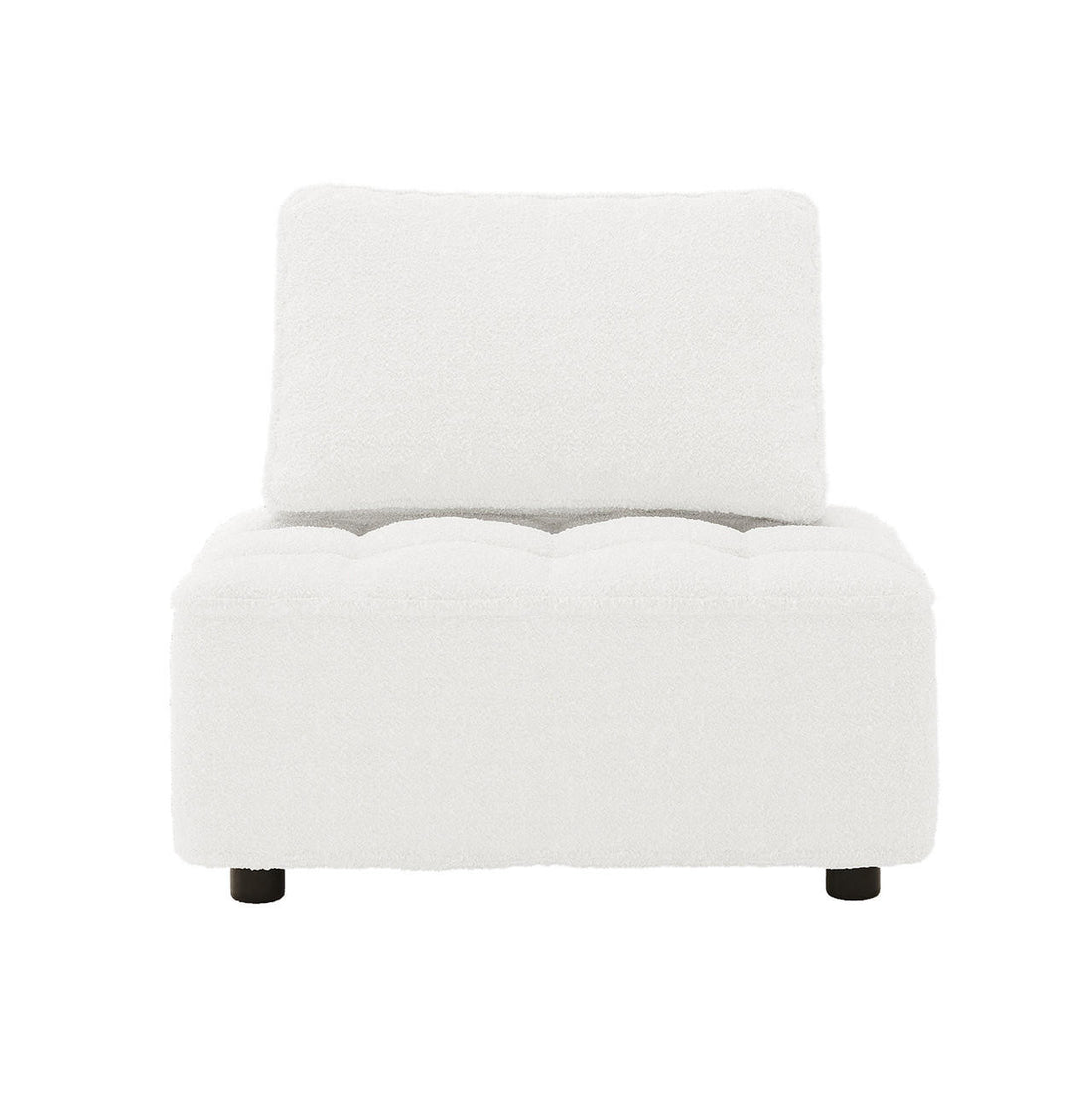 Kazumi 2 Seater Boucle Modular Sofa Set - Cream White