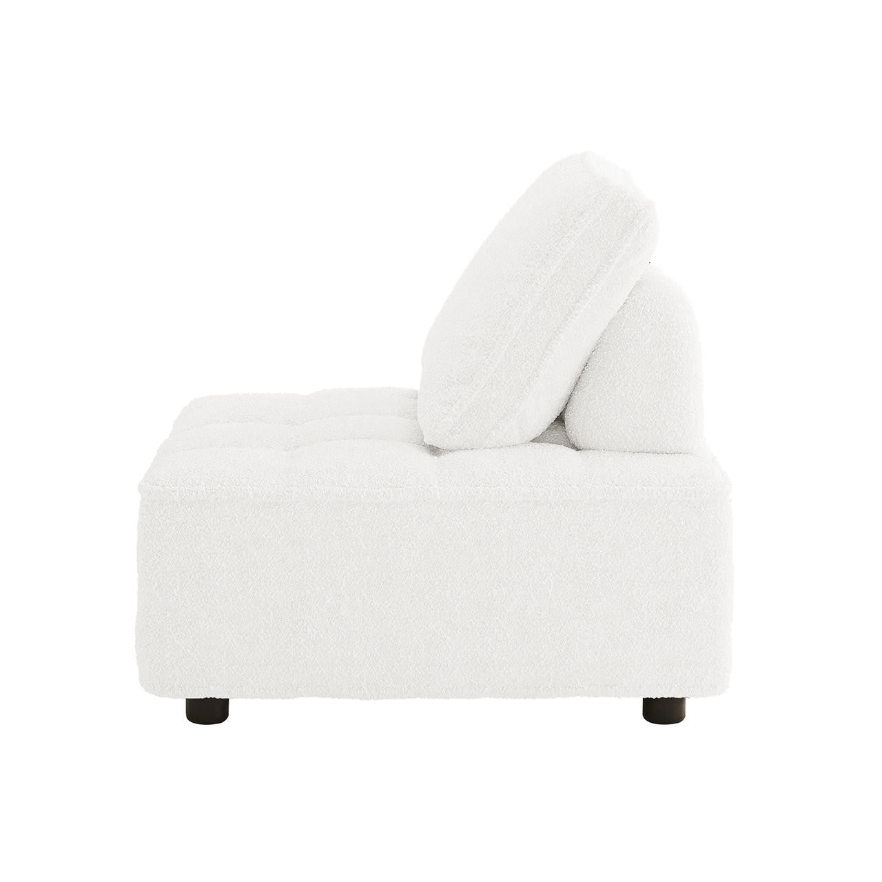 Kazumi 2 Seater Boucle Modular Sofa Set - Cream White