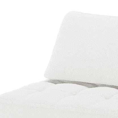 Kazumi 2 Seater Boucle Modular Sofa Set - Cream White