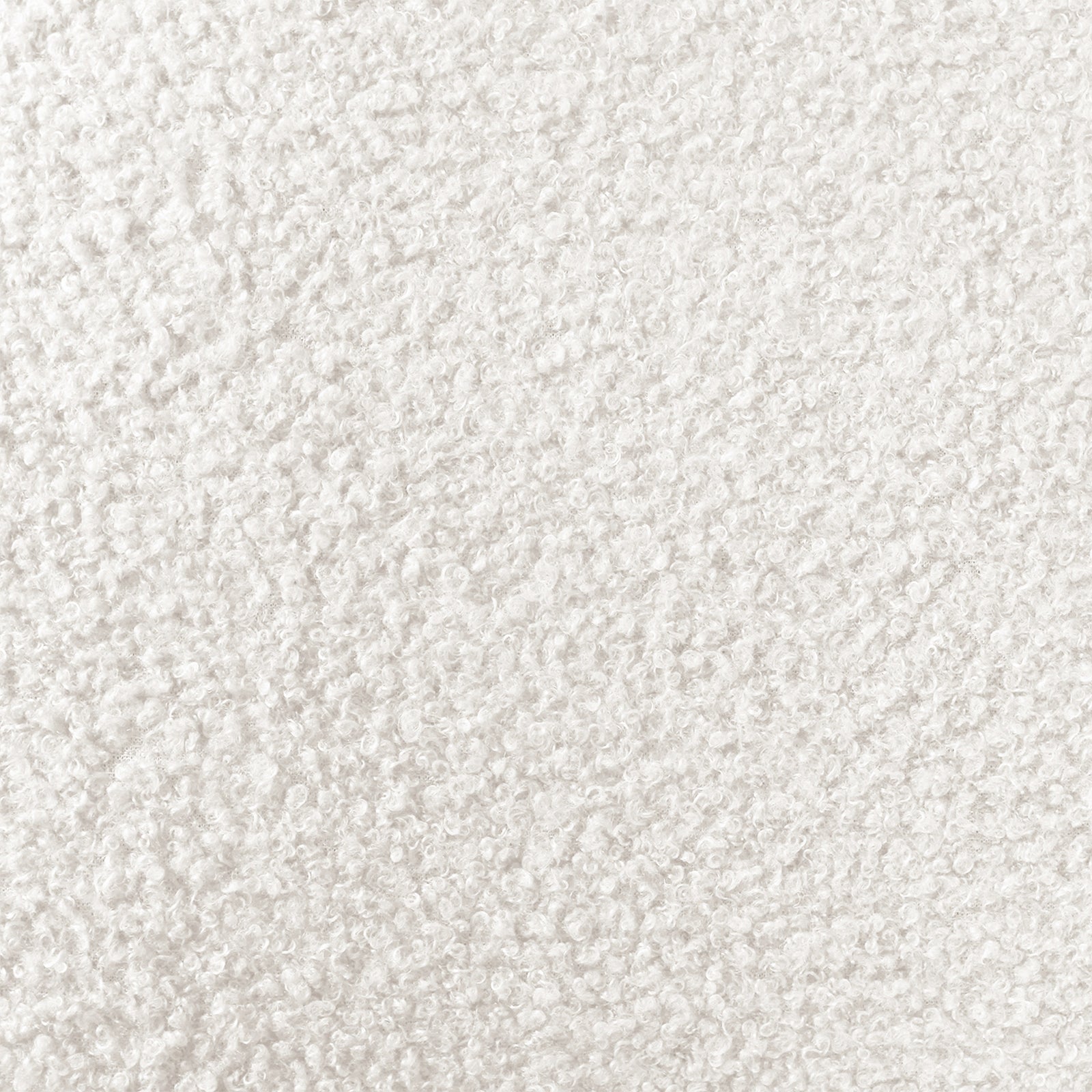 Ligeia Boucle Padded Rocking Chair in Cream White, showcasing its soft, loop-pile boucle texture, plush cushioning, and sleek design with trapezoid-shaped rocking legs for a stylish, comfortable seating experience.