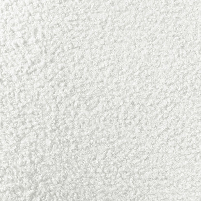 Lyana 7 Seater Boucle Sofa Set in Cream White, showcasing a close-up of its textured, looped-pile fabric surface, resembling sherpa-style fleece, offering both elegance and comfort.