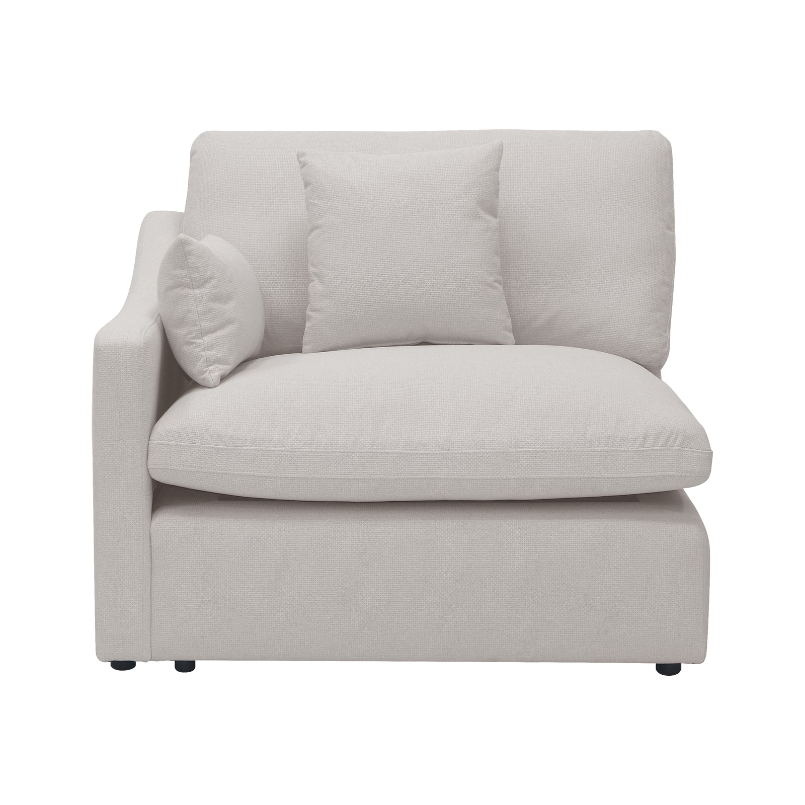 Millie 4-Seater Fabric Corner Chaise Sofa, highlighting its plush cushions and expansive design, ideal for modern living spaces.