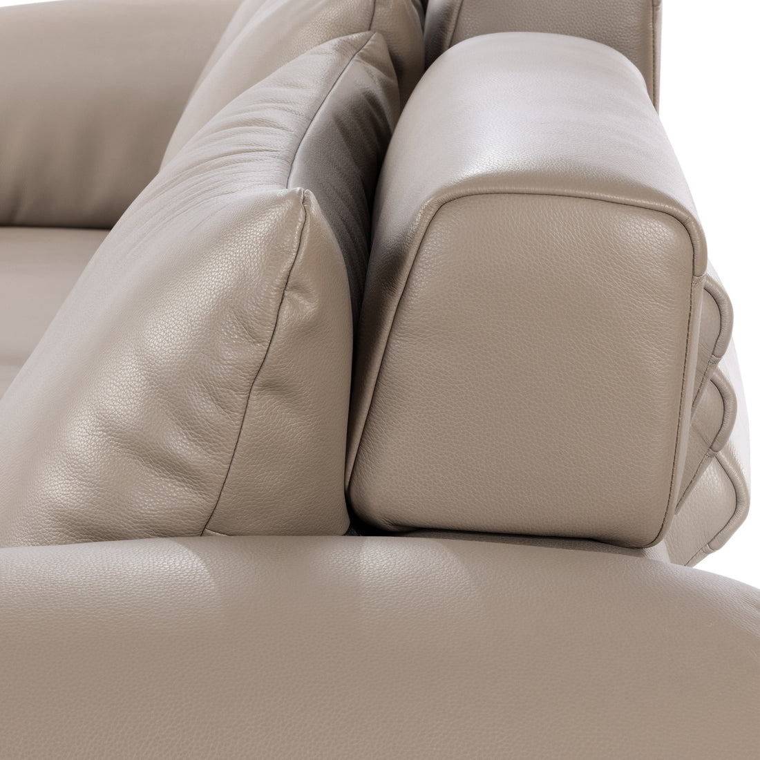 Pippa 4 Seater Electric Recliner Sofa in Light Taupe Brown styled in a room setting