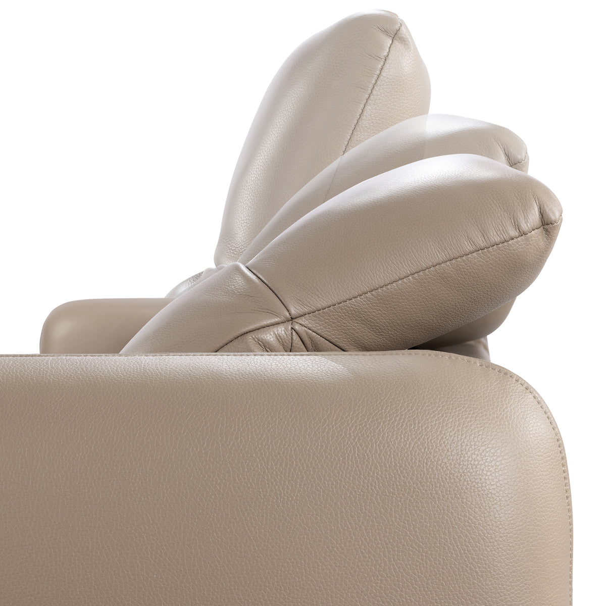 Rita 4 Seater Electric Recliner Sofa in Light Taupe Brown styled in a room setting