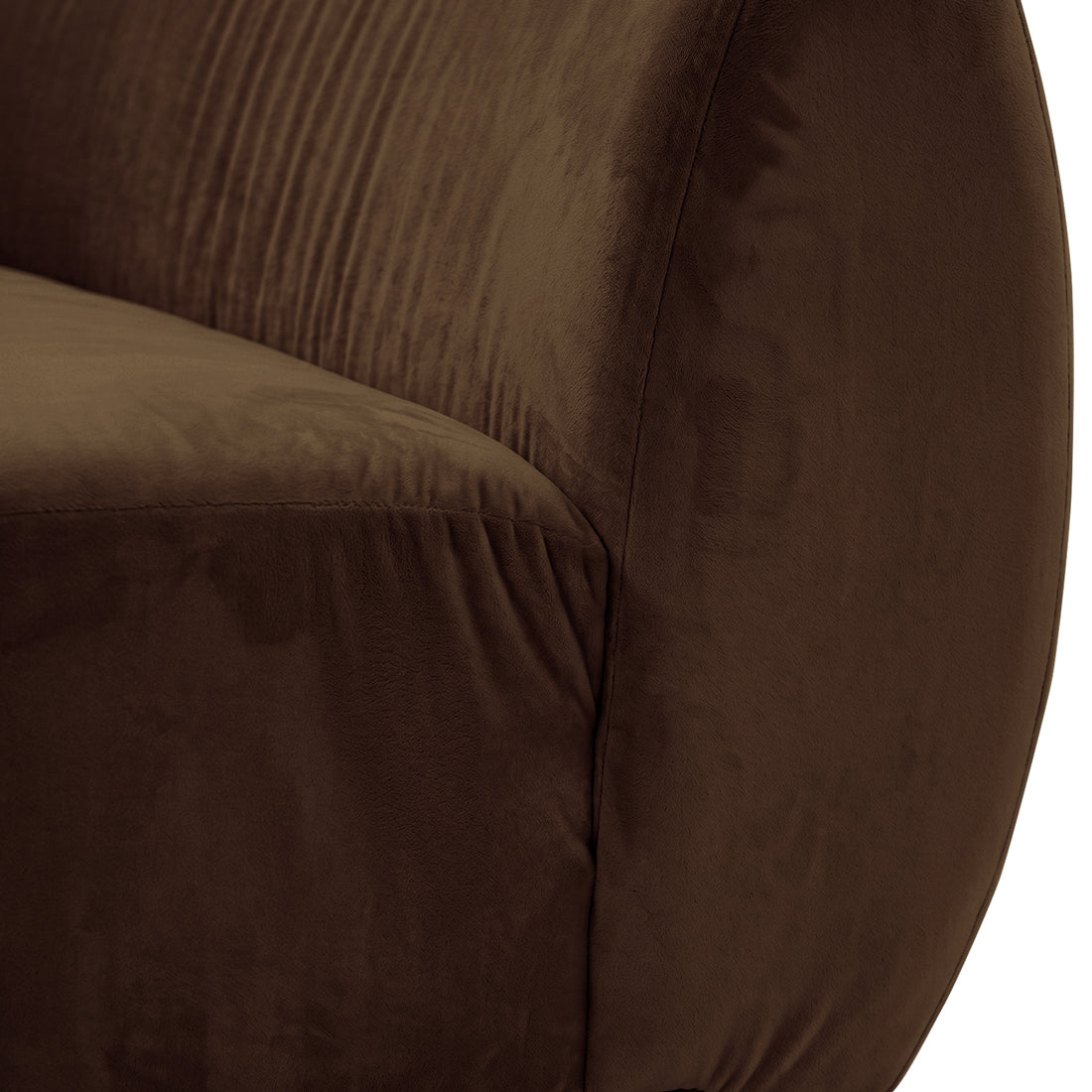 Talor 3 Seater Modular Curved Velvet Sofa in Warm Taupe Brown