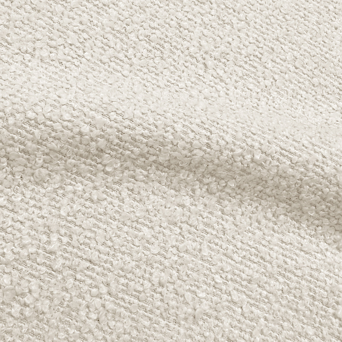 Talven 5 Seater Modular Curved Boucle Sofa in Cream White