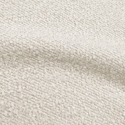 Talven 5 Seater Modular Curved Boucle Sofa in Cream White