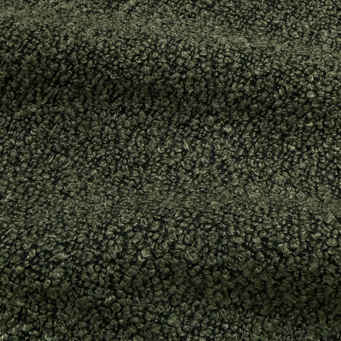 Talven 5 Seater Modular Curved Boucle Sofa in Dark Forest Green