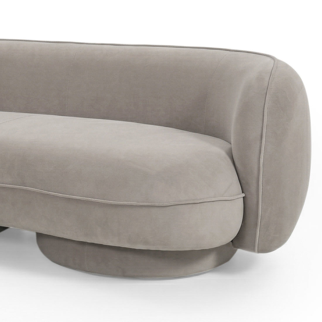 Torven 3 Seater Performance Velvet Sofa in Warm Beige