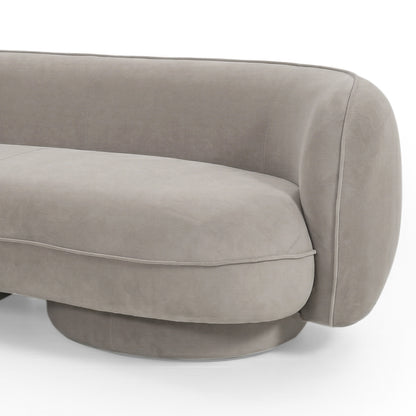 Torven 3 Seater Performance Velvet Sofa in Warm Beige