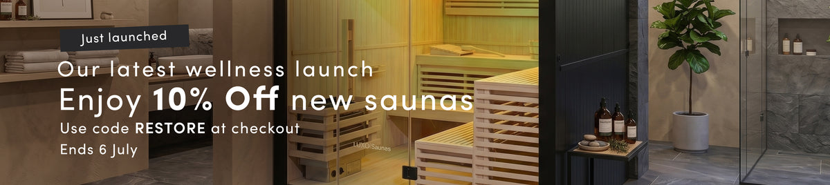 New Saunas. 10% Off with code RESTORE. Ends Juy 6, 2026