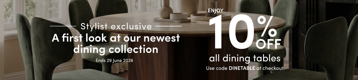 Dining tables 10% Off all ding tables with code DINETABLE