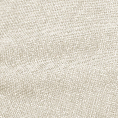 Close-up of light beige woven upholstery fabric texture