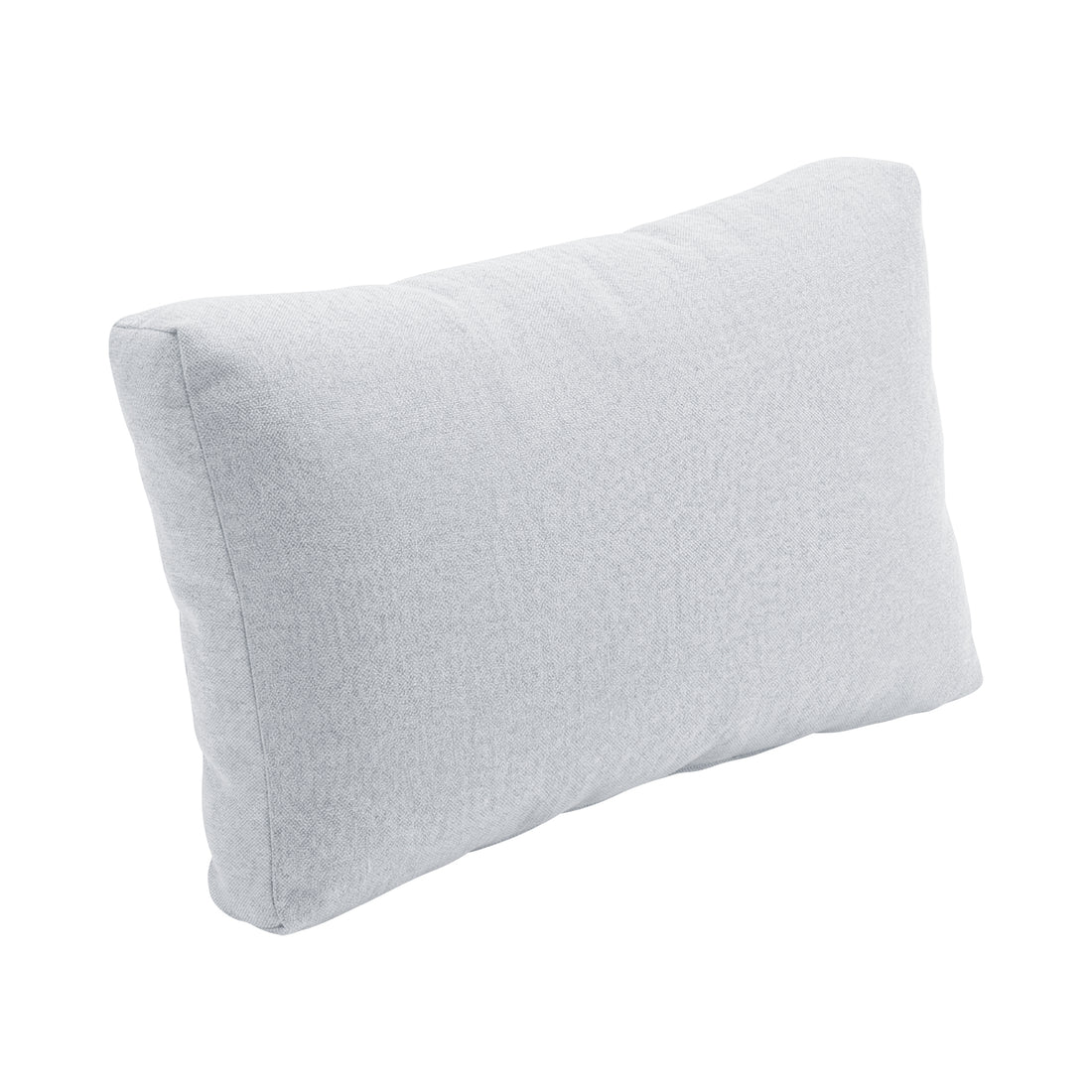 Light gray rectangular pillow angled to show depth on white background