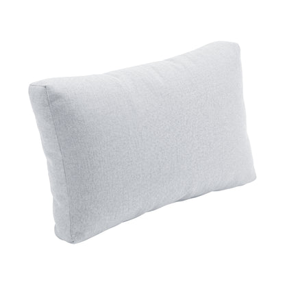 Light gray rectangular pillow angled to show depth on white background