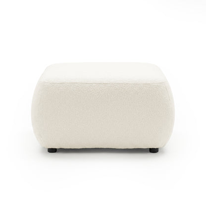 Square ottoman on white background