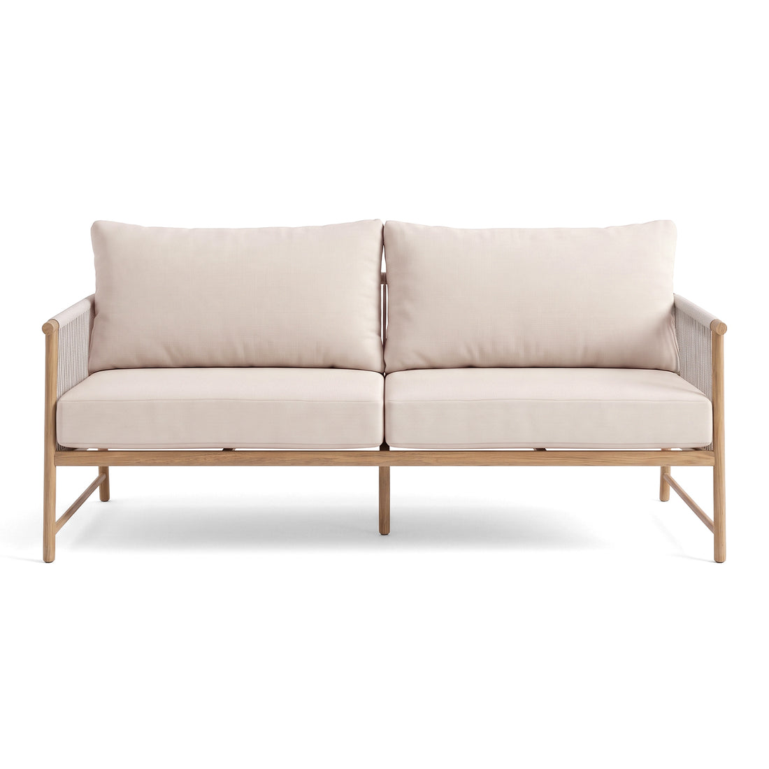 Two-seater sofa on white background
