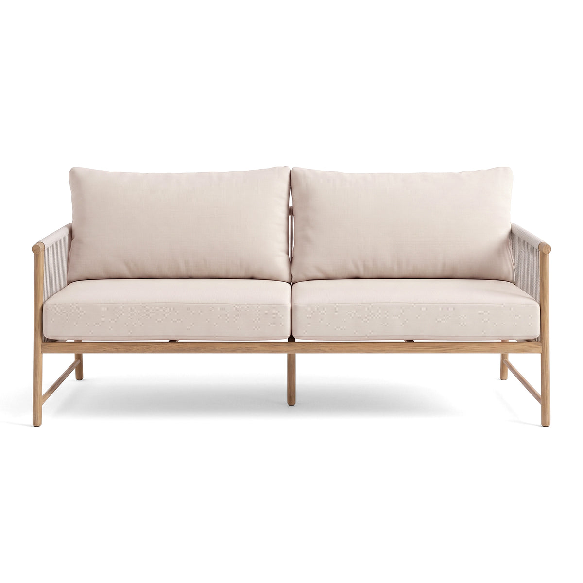 Two-seater sofa on white background
