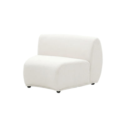 White low-profile lounge chair on white background